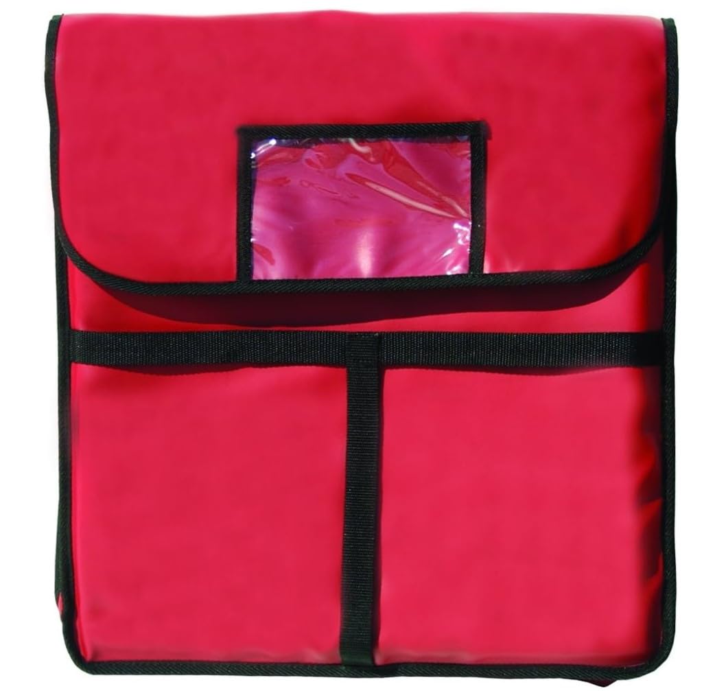Soro Essentials- 24” x 24” Nylon Insulated Pizza Delivery Bag- fits (2) 23" Pizza Boxes Pizza Delivery Bag Pizza Warmer Bag Food Delivery Pizza