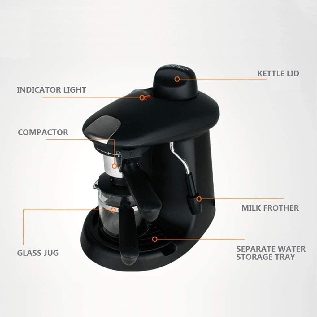 Máquina de Espresso Máquina de 5 Bares de cafetería con espumación de la Varita, cafetera 370W for café Espresso, Capuchino, Latte