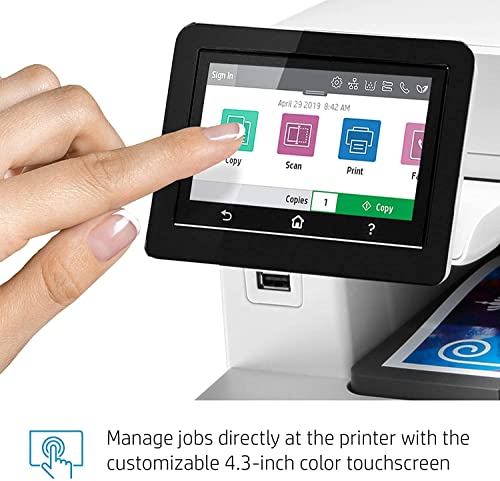 HP Laserjet Pro M479fdw Wireless Color All-in-One Laser Printer -White - Print Scan Copy Fax - 28 ppm, 600 x 600 dpi, Auto D2-Sided Printing, ADF, Ethernet, Bluetooth- Wulic Printer Cable - Thumbnail 2