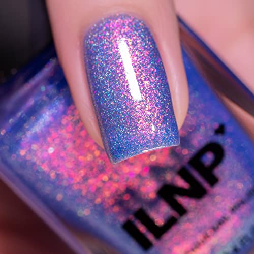Image of ILNP Pool Party - Vivid Iridescent Blue Holographic Jelly Nail Polish