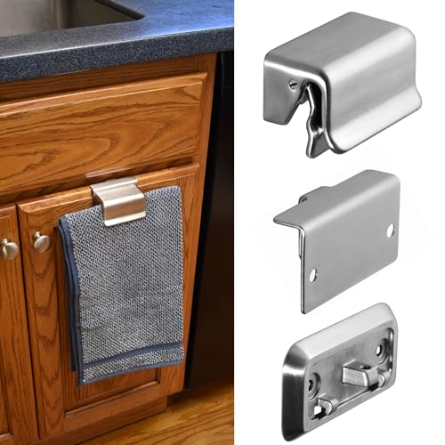 TrueGem Dish Towel Clamp - Stainless Steel (3 Mounting Options)