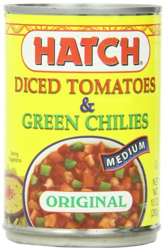 Hatch Tomatoes Diced with Green Chilies, Medium, 10-Ounce (Pack of 12)