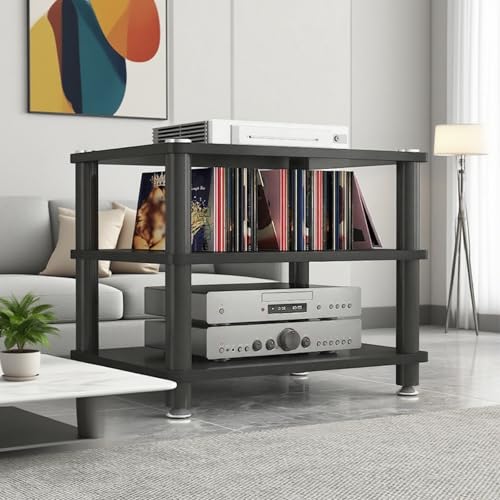 Medienständer für Audio-/Video-Komponenten, offener Rahmen, Netzwerk-Rack für IT- und AV-Ausrüstung, kompaktes Entertainment-Center, Media-Player-Aufbewahrungsschrank