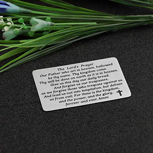 CYTING The Lord's Prayer Engraved Wallet Card Bible Verse Wallet Insert Christian Jewelry Religious Gift (The Lord's Prayer Wallet Card)4