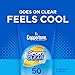 Coppertone Sport Clear SPF 50 Sunscreen Lotion, Water Resistant, Non-Greasy, Broad Spectrum UVA/UVB Protection, Clean, Cool, 5 Ounce