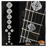 Fretboard Markers Inlay Sticker Decals for Guitar & Bass - Celtic Cross - Metallic Type