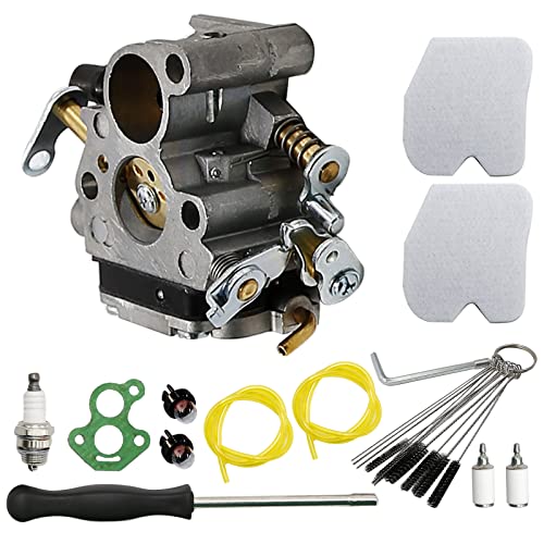 Hoypeyfiy Carburetor Air Filter Fuel Filter Primer Bulb Spark Plug for Husqvarna 235 235E 236 236E 240 240E Chainsaw Replaces 574719402 545072601 545061801 Carb - Image 3