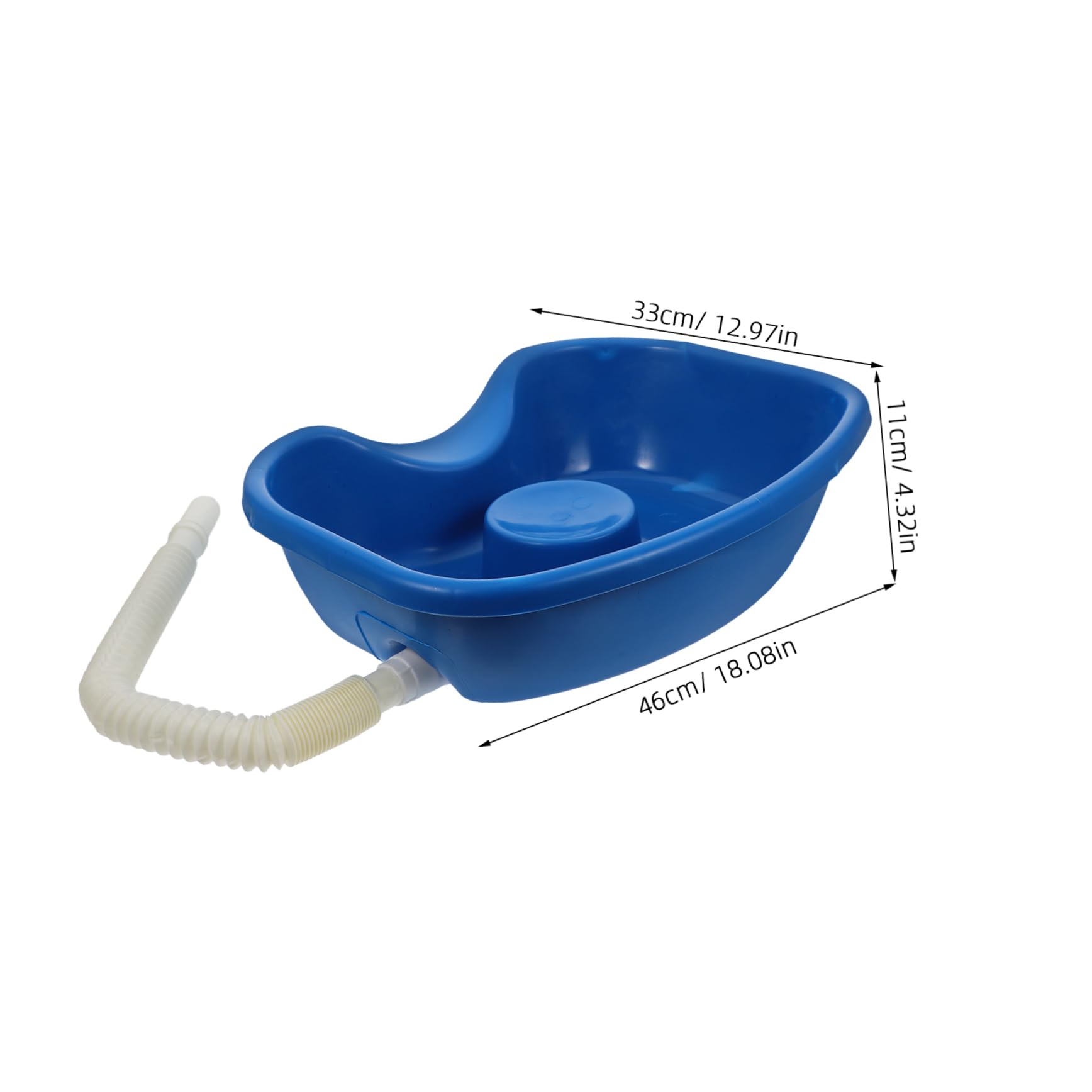 BCOATH Portable Bedridden Patient Shampoo Basin Hair Washing Bowl for Elderly Handicap Postpartum Care Space-saving Design