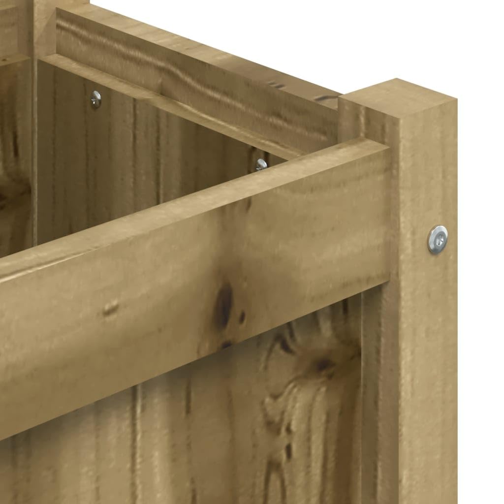 Vaso per piante in legno di pino impregnato in autoclave, 150 x 31 x 31 cm, resistente alle intemperie, con serbatoio d'acqua, fioriera per erbe aromatiche per balcone, terrazza, giardino e