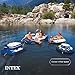 Intex River Run II Inflatable Double Rider Inntertube with Built-in Cooler and Cupholders with River Run I Single Floating Water Rafts (2 Pack)