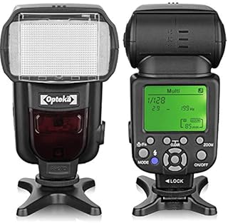 Opteka IF-980 i-TTL Dedicated Auto-Focus Speedlight Flash with LCD Display for Nikon Z50, Z7, Z6, D6, D5, D4, D850, D810, D780, D750, D610, D500, D7500, D7200, D5600, D5500, D5300, D3500, D3400, D3300