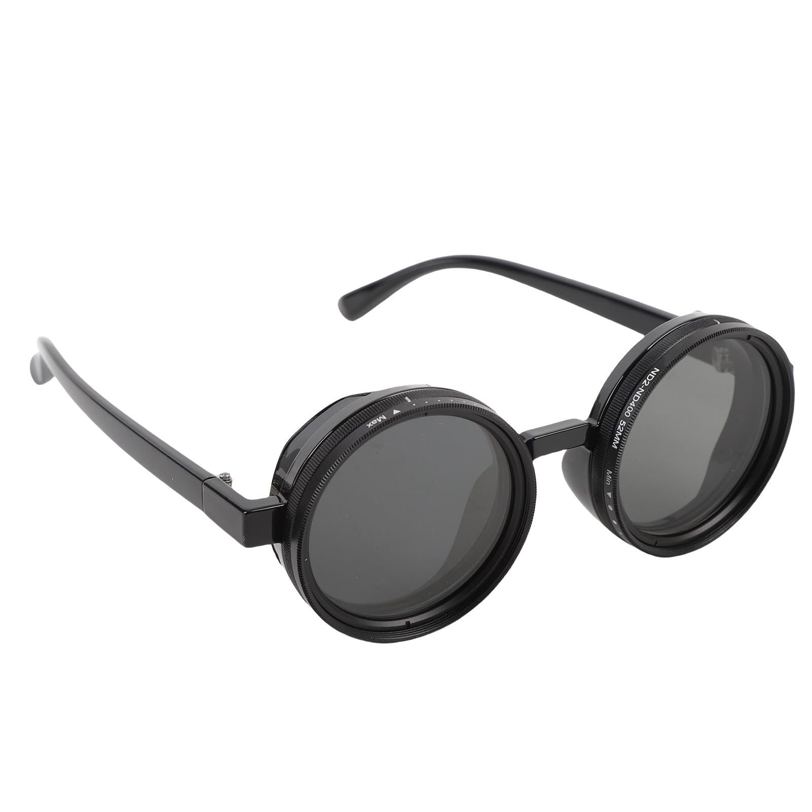 Generic Regulowane Okulary Przeciwsłoneczne ND2-400 z Filtrem Okrągłe Polaryzacyjne Szare Okulary Wędkarskie do Eksploracji na świeżym Powietrzu, PC Metal