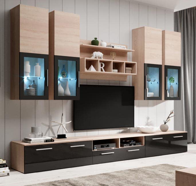 MB-Muebles-Bonitos-Mueble-de-salon-Moderno-Acosta-MDF-Brillo-Lacado-LED-Sonoma-y-Negro
