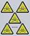 NMC ISO253AP Toxic Hazard ISO Label with Graphic, 2" Length x 2" Width, Pressure Sensitive Vinyl, Black on Yellow