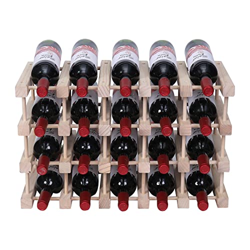 Fdhuijia HUIJI15 Wine Rack Small Countertop Cabinet Stackable Storage Wooden Freestanding Floor Wine Holder 