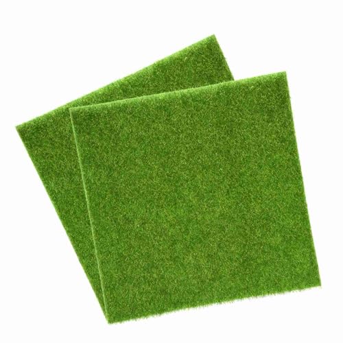 KIMISS Césped Falso para Manualidades – Césped Artificial de 6 X 6 Pulgadas para Jardín en Miniatura, Decoración de Bricolaje, de Plástico Ecológico para Proyectos Creativos (30*30cm)