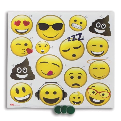 Jeu de lancer Emoji Pouf sac de sable motricité enfant et kermesse
