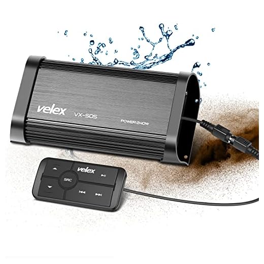 Marine Bluetooth Amplifier 4 Channel Class D 800W Amp Stereo on Boats UTV ATV Golf Carts and Cars