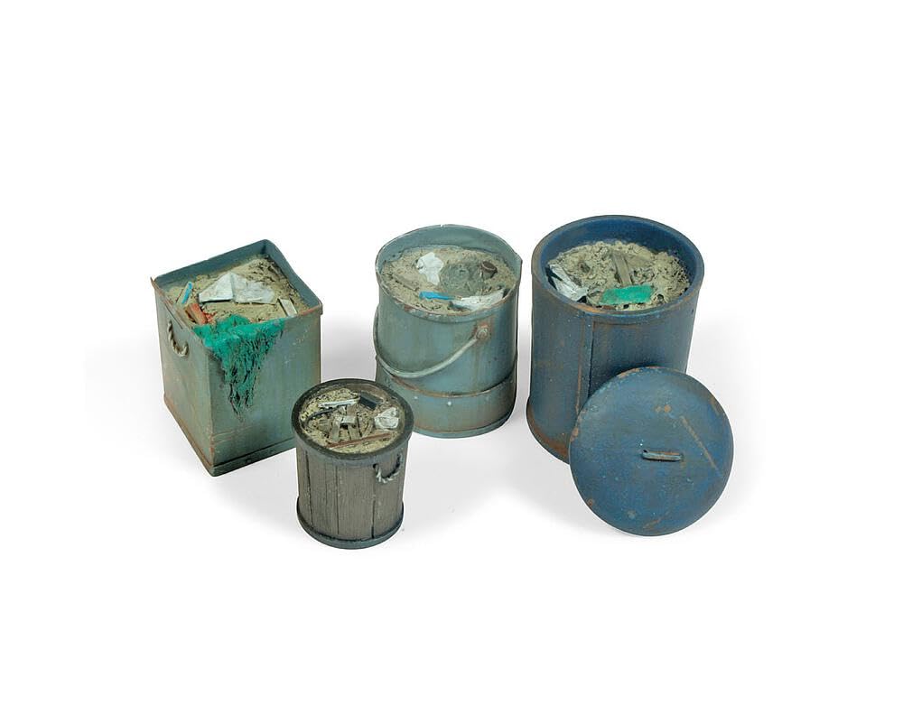 Vallejo SC213 - 1/35 Trash Can, 4 Pieces