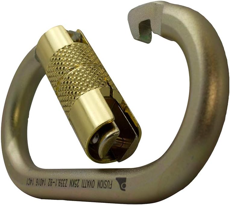 Fusion Climb Ovatti Steel Auto Lock Oval-Shaped Carabiner (5P) : Sports & Outdoors