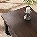 DYH Coffee Tables for Living Room, Rustic Wood and Metal Cocktail Table with Shelf, 47 Inch Vintage Espresso