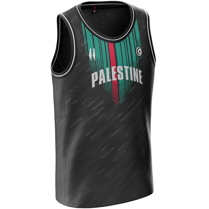Maglia Palestina basket PL-141 bandiera palestinese