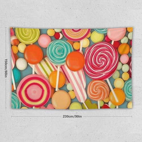 Tapisserie murale sucettes cache mur blanc tapis esthétique - 2
