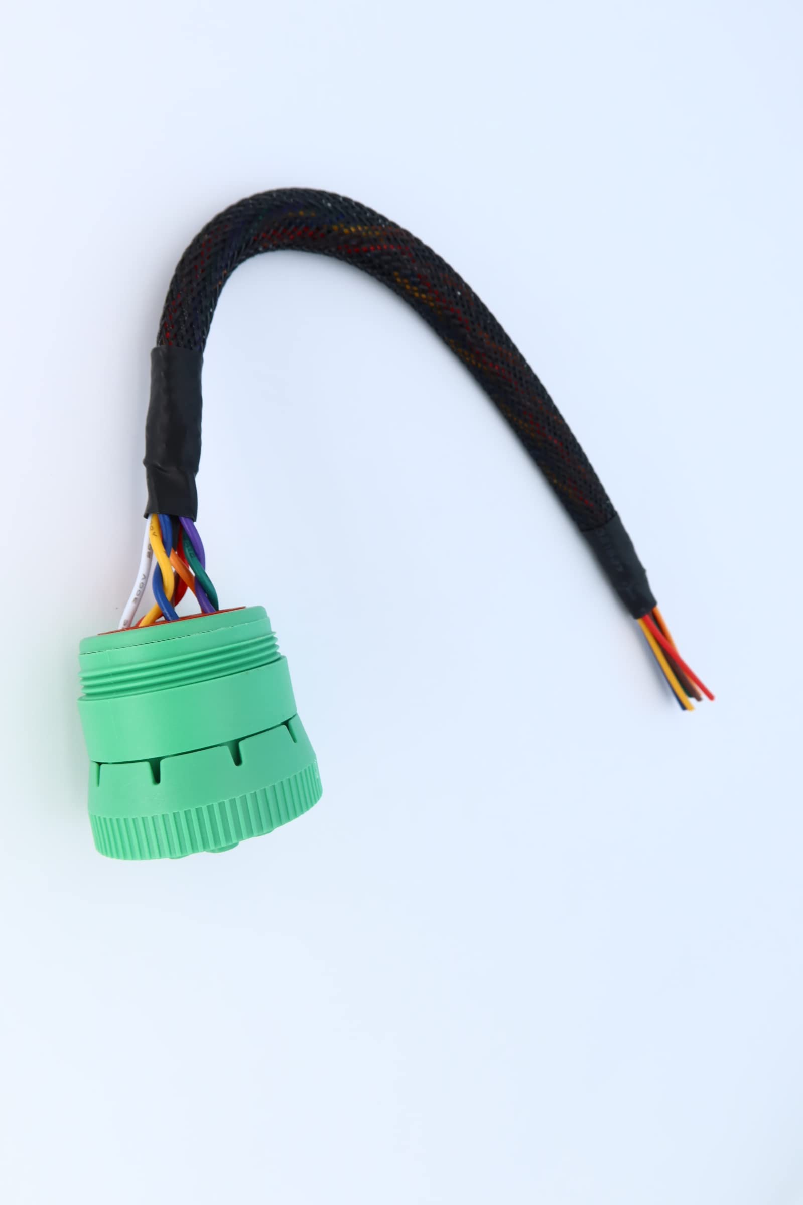 Amazon.com: Green 9 P j1939 Pigtail Cable 9PIn Male to Open