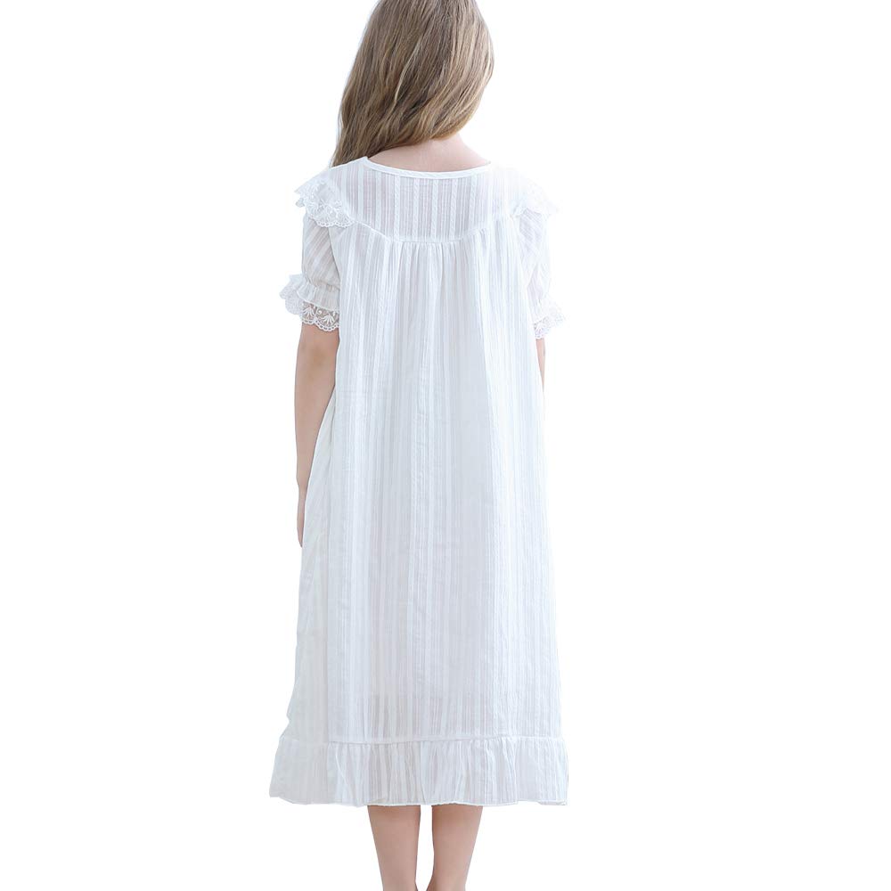 Chemise de nuit victorienne pour fille de 3 à 12 ans