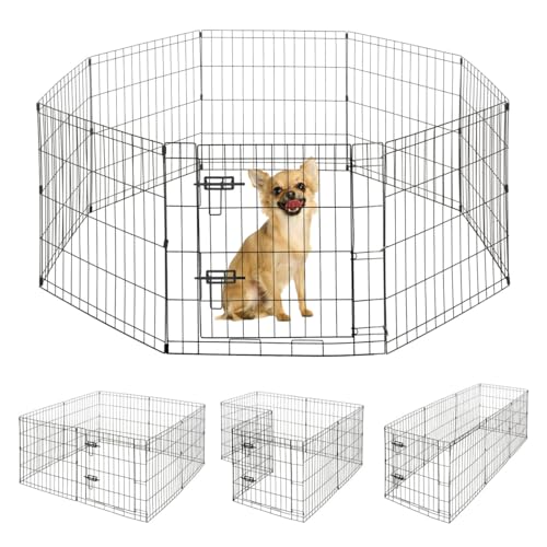 Foldable Outdoor/Indoor Pet Playpen with Gate, Available in 24 In...
