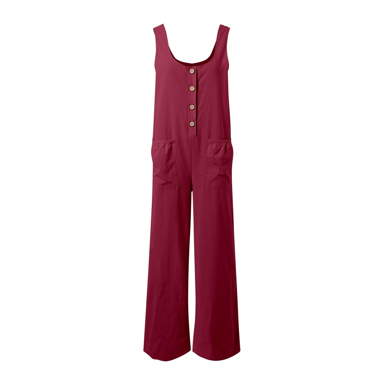 Mono para Mujer Sin Mangas con Bolsillos Atuendo Casual Versátil para Temporada Primavera Verano Fácil Cuidado Diario