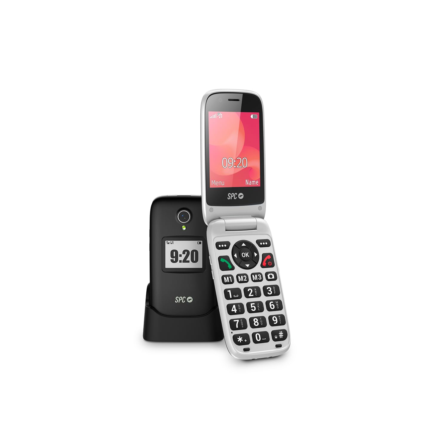 SPC Polaris - telefon komórkowy dla seniorów 4G z dużymi przyciskami i przyciskiem alarmowym | kompatybilny z aplikacją do zdalnego dostępu SPC Care (iOS i Android), śledzenie GPS i ostrzeżenia o