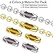 BronaGrand 20 Feet 3.2mm Beaded Pull Chain Roller Chain Extension with 40pcs Matching Connectors,Silver and Gold,10 Feet/Color