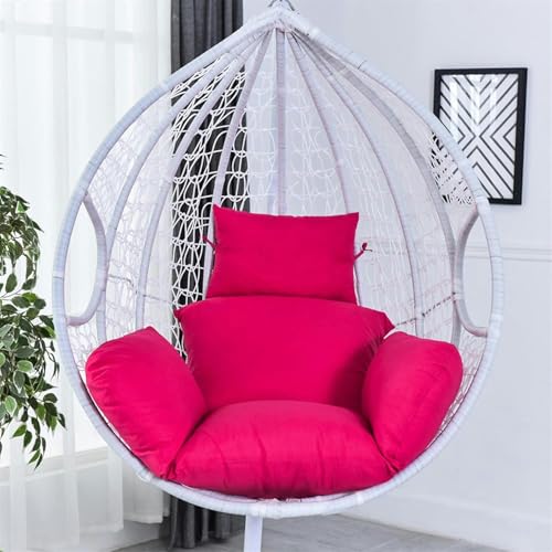 Funda de cojín gruesa con forma de huevo de repuesto, para columpio con cremallera y reposacabezas, para exteriores, interiores, patio, sofá de jardín, color gris