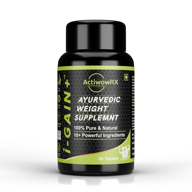 i-Gain+ 90 Tablets | New & Improved Formula | Ayurvedic Weight Gainer for Digestion & Muscle Mass