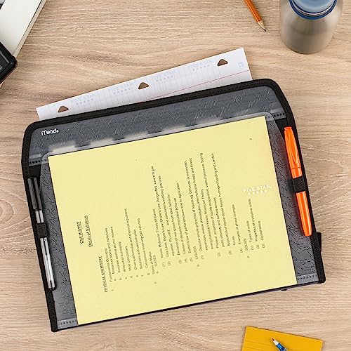 Five Star 7 Pocket Expanding File Organizer, Plastic Expandable File Folders With Customizable Tabs & Clear Cover, Holds 11" X 8-1/2", Zipper Closure, Black (72709) #TOP6
