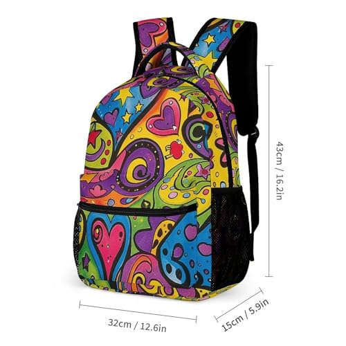 Colorful Graffiti Pattern Backpack for Travel, Ultra Durable Small Bookbag Lightweight Daypack for Women Men2