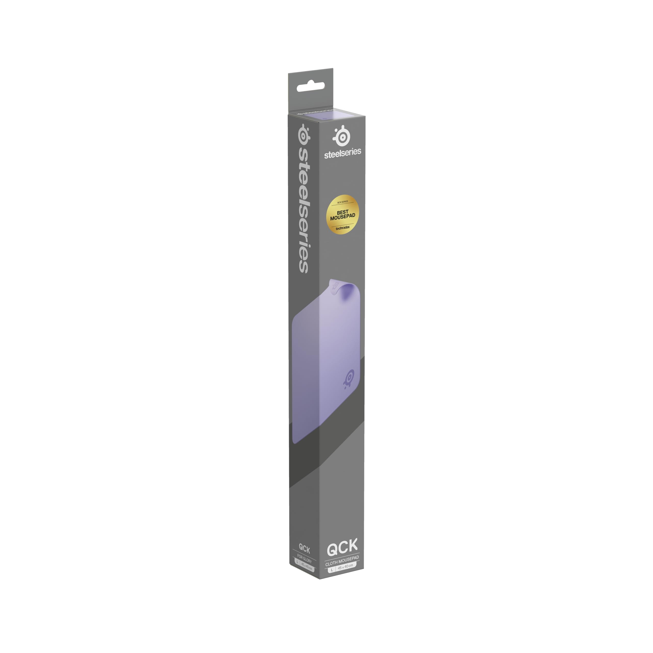 SteelSeries QcK Alfombrilla Gaming Grande - Lavender - Base Antideslizante - Seguimiento y Estabilidad Top - Optimizada para sensores - 450 mm x 400 mm - FPS, MOBA, RTS, MMO