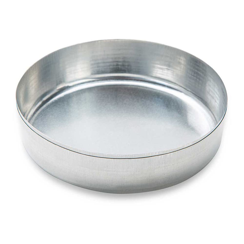 Globe Scientific 8308 Aluminum Weighing Dish, Smooth Wall Without Tab, 70mm Diameter, 80mL Capacity, Pack of 1000