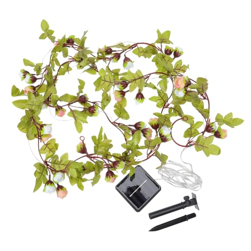 Luces solares decorativas en forma de rosa 2m 20 LED