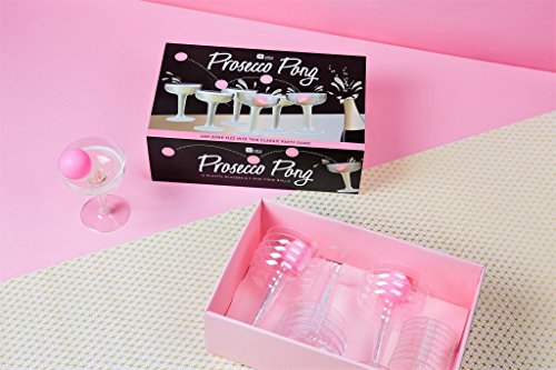 Prosecco-Pong-Drankspel-voor-volwassenen-Inclusief-bril-en-pingpongballen-Spellen-voor-vrijgezellenfeest-meisjesavond-verjaardag-bruids-douche-oudejaarsavond-champagne
