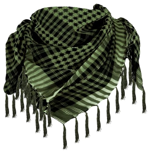 OMCGG Keffieh Foulard Palestinien 100 x 100 cm, Écharpe Palestine Polyvalente à la Souple Cheche Palestine Arafat Militaire Tactique Arabe du Désert Bandana de Cou...