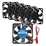 Alinan 6pcs 5010 12V Cooling Fan 50mm Silent Cooling DC 12V 0.08A Silent Quiet DC Brushless Cooling Fan 3D Printer Cooling Fan with 2Pin Wire Dual Ball Bearing Computer Fan