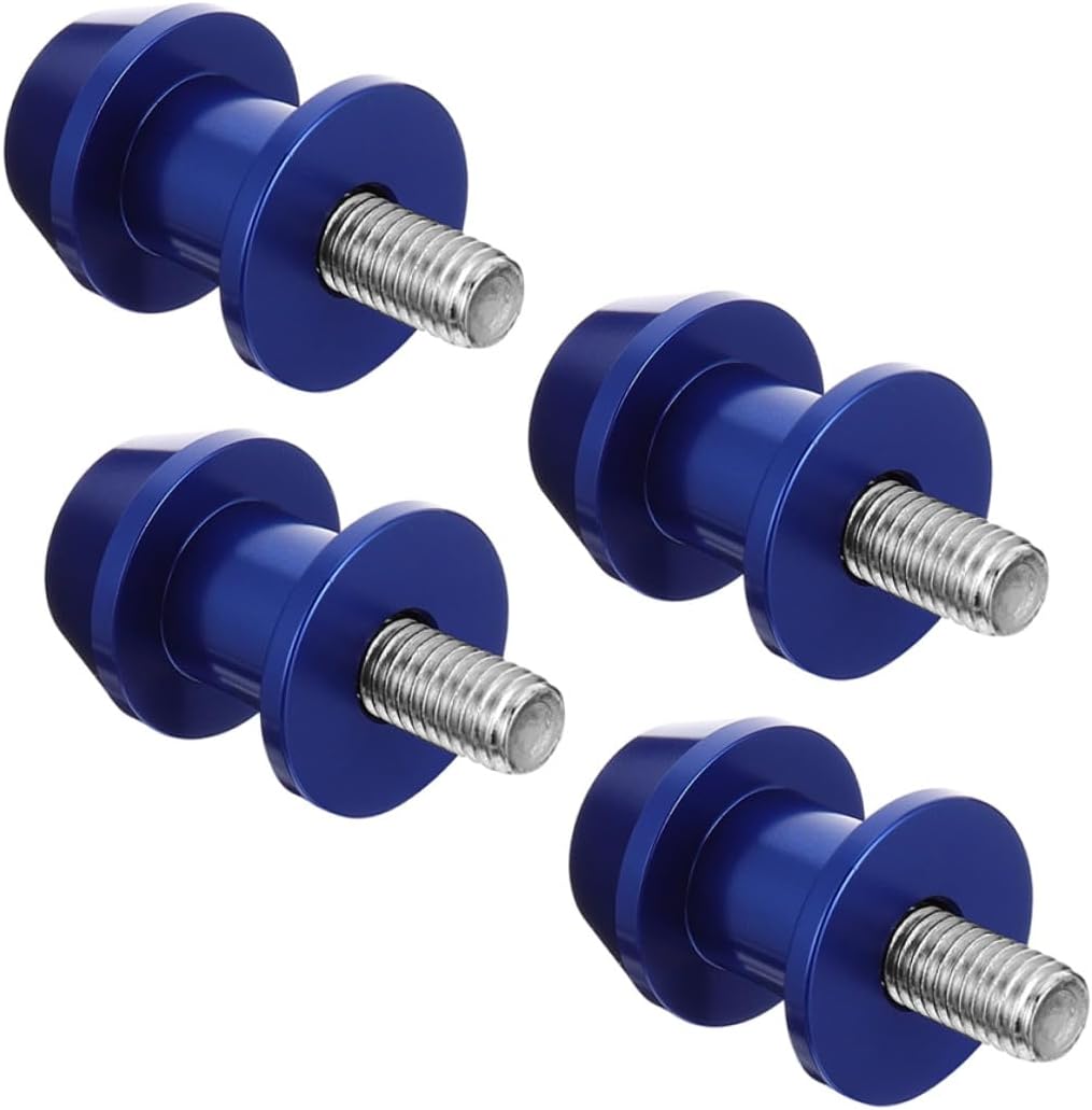 4pcs Blue 8mm Cnc Motorcycle Swing Arm Spool Stand Screws Sliders Bobbins Motorbike Accessory for Racing and Repair