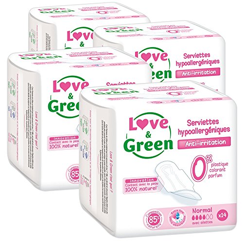 Love & Green Servilletas hipoalergénicas normal 0% X 14 - Juego de 4 Cover