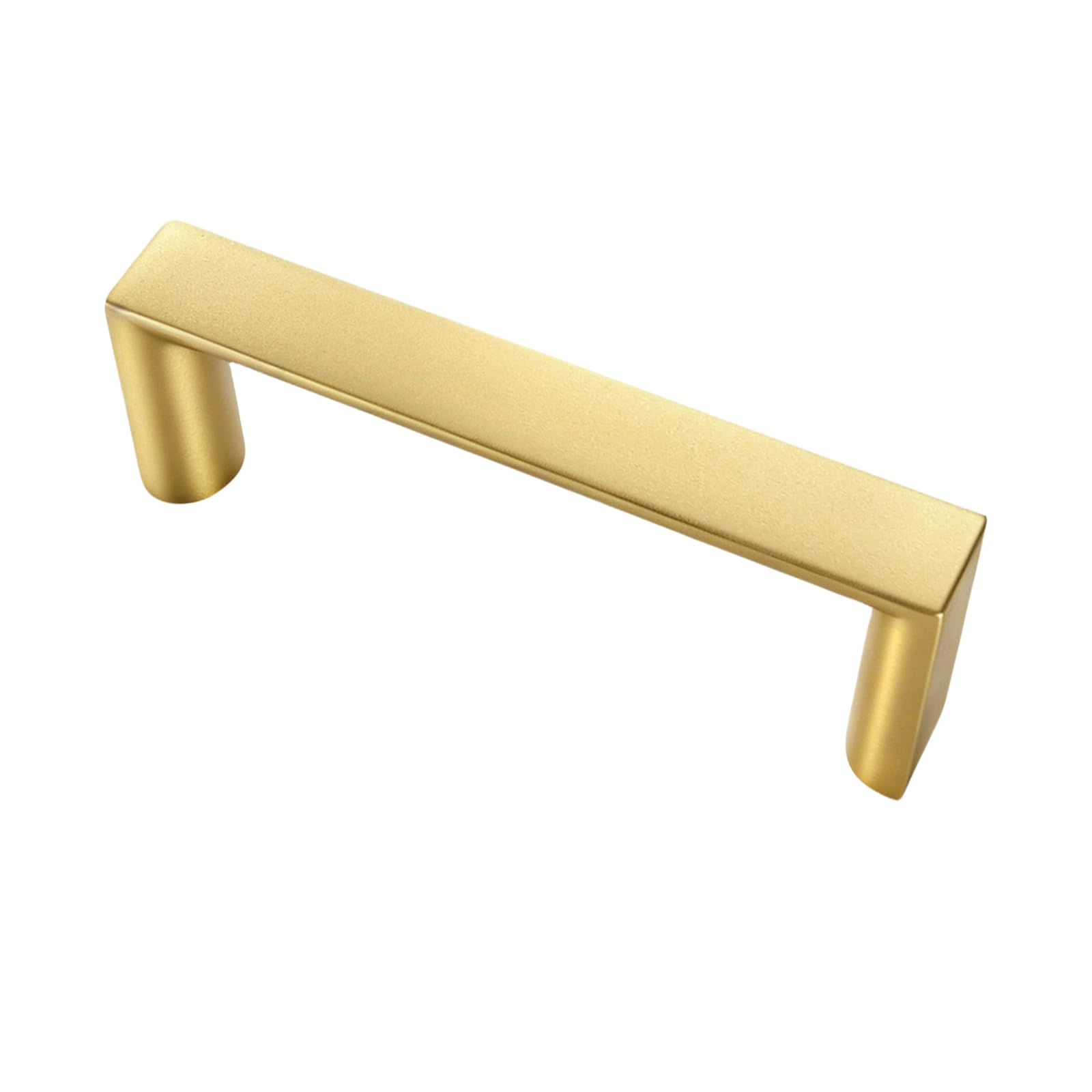 10 Pack 5inch(128mm) Brass Gold Solid Square Brass Cabinet Pulls, Solid Metal Drawer Handles Hardware for Kitchen Cabinets, Cupboards, Dressers