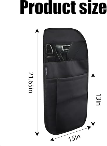 Miniatura 2 de BESULEN Soporte para bolso de coche entre asientos delanteros, barrera de bolsillo de red, organizador de almacenamiento de gran capacidad para