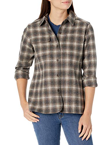 Pendleton Women's Board Shirt, Brown Mix/Ivory Ombre, MD