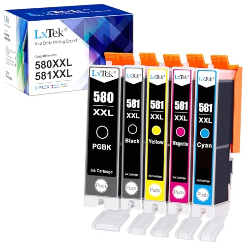 SANCTink 580 581 XXL Cartouches Encre Remplacement Compatible Pour Canon PGI 580 CLI 581 XXL Pour Canon TS6150 TS6250 TS8150 TS8151 TS8250 TS6151 TS8350 TS6350 TS705 TS6251 TS9150 (6Pack