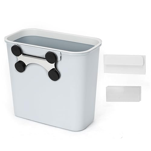 Skyflame Bote de basura magnético para colgar, contenedor de basura de plástico de 2.1 galones, soporte organizador de utensilios de barbacoa